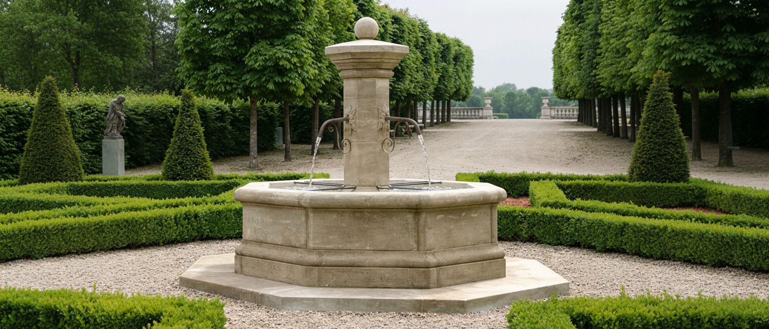 Gros plan sur l'eau ruisselant en lame fine sur une pierre claire