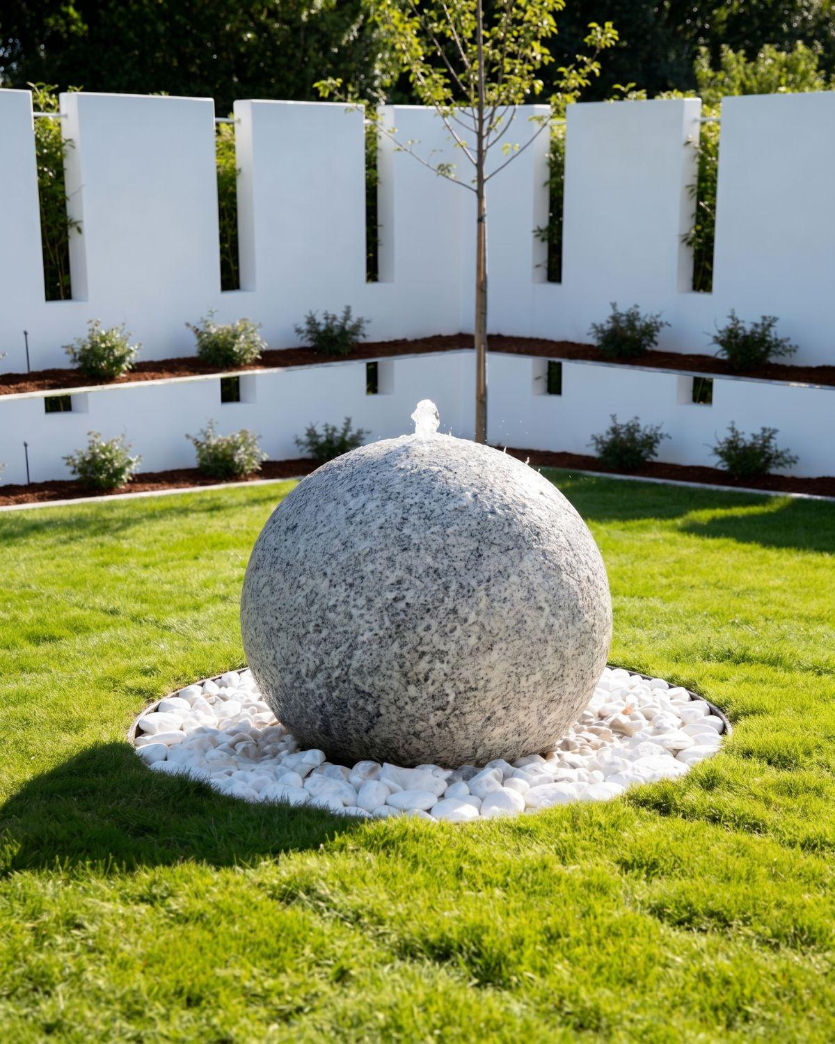 Fontaine de jardin, bille de jardin en granit